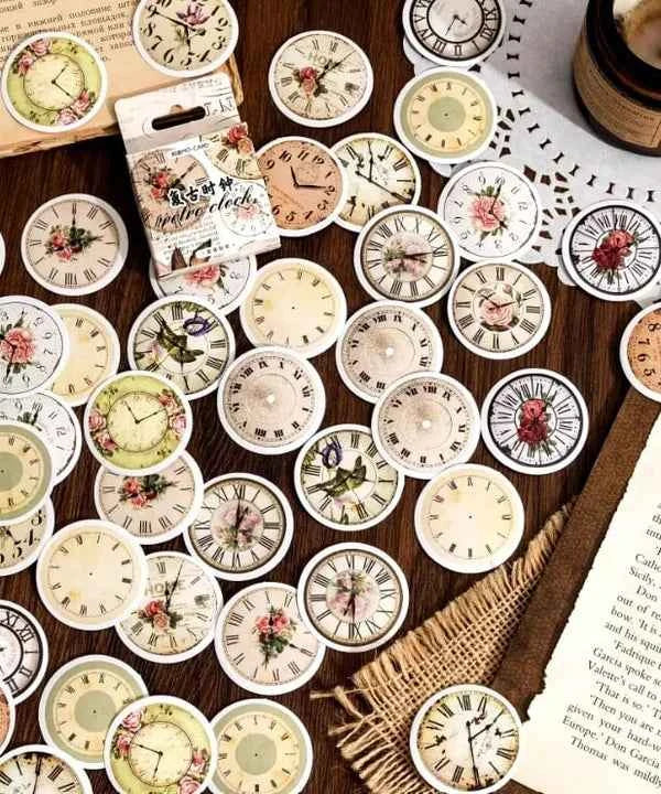 Stickerdoosje | Klokkenstickers | Vintage