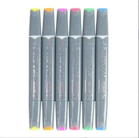 Twin Markers | Felle Kleuren | 6 stuks