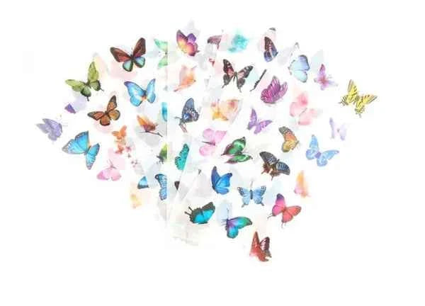 6 vellen washistickers | Vlinders