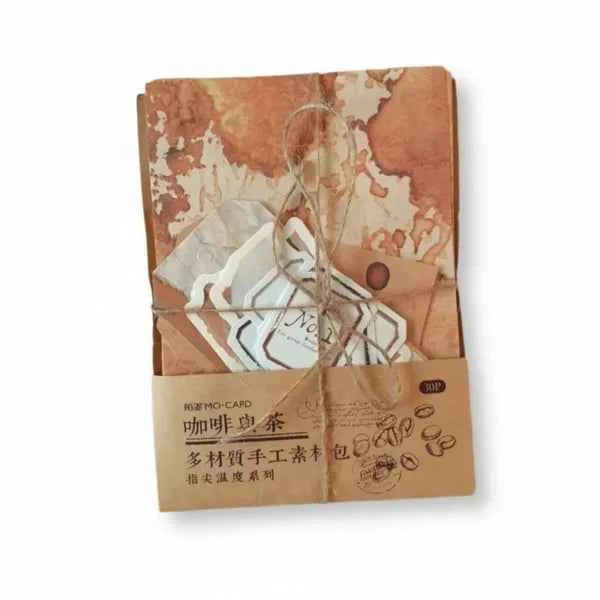 30-delig papierset | Oud bruin