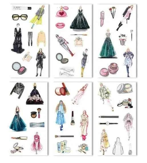 6 vellen washistickers | Kleding 2