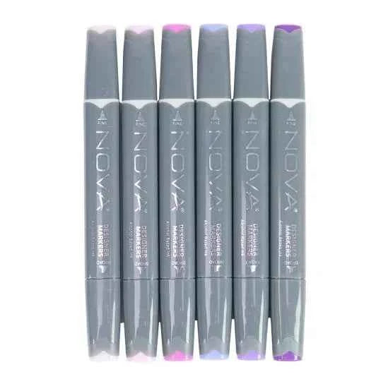 Twin Markers | Roze- Paarstinten | 6 stuks