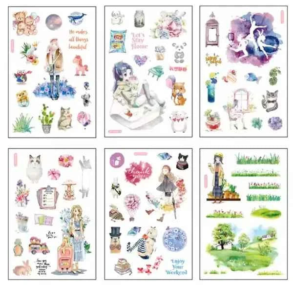 6 vellen washistickers | Hobby en Vrije Tijd