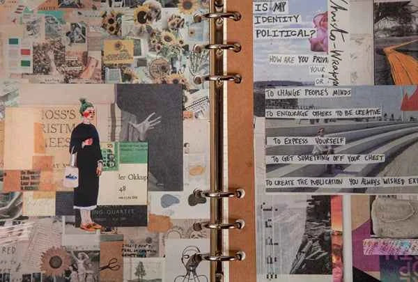 Floating is like a dream – Vintage dessinpapier met roodtinten