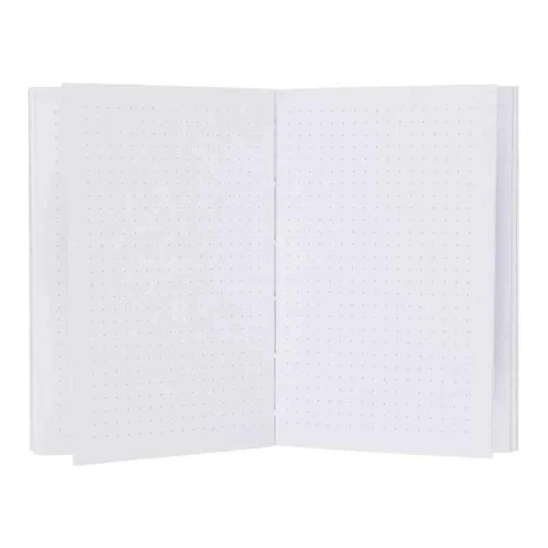 Notitieboek A6 | Roze met blauwe band | Dotted grid