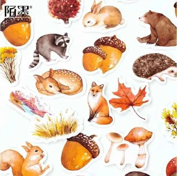 Stickerdoosje | Bosstickers | Thema herfst