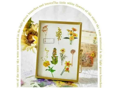 PET-stickers | Gele bloemen