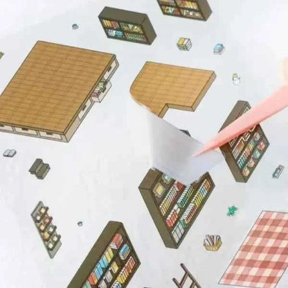 3D- Scene stickers | Boekwinkel
