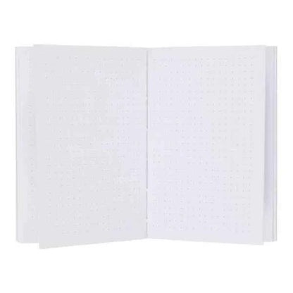 Notitieboek A6 | Zalmroze met goudfolie | Dotted grid