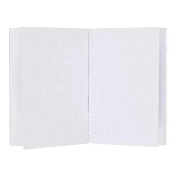 Notitieboek A6 | Zalmroze met goudfolie | Dotted grid