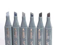 Twin Markers | Zwart- Grijstinten | 6 stuks