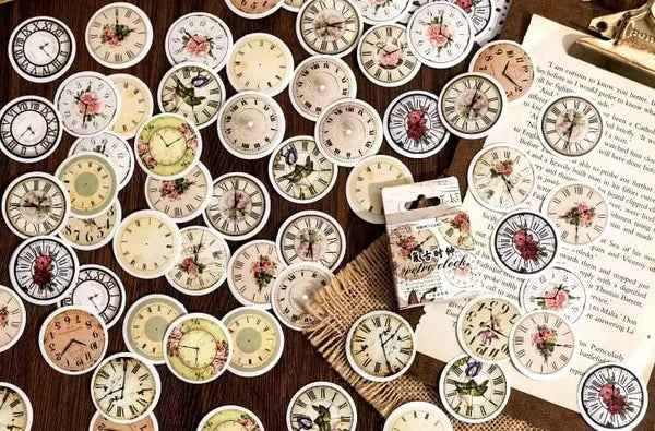 Stickerdoosje | Klokkenstickers | Vintage