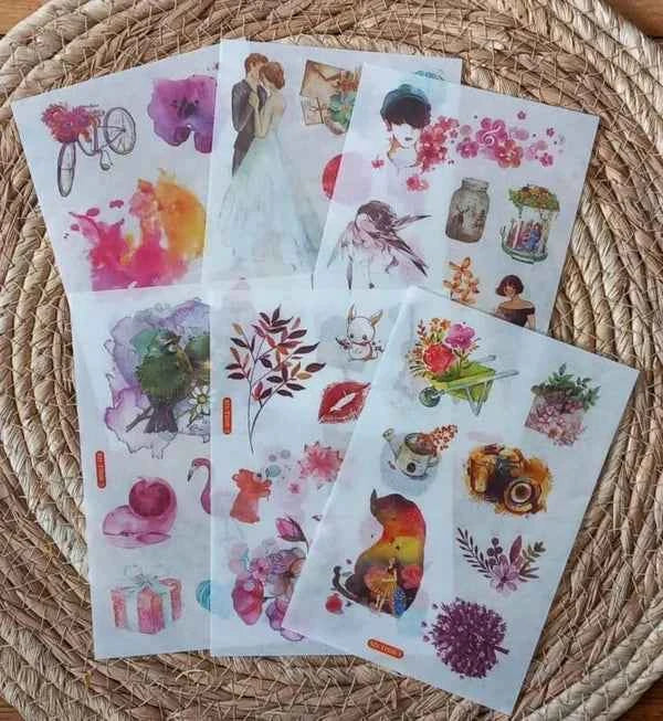 6 vellen washistickers | Huwelijk