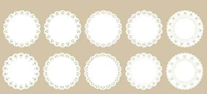 Kanten papier 10-delig | Kanten rondjes