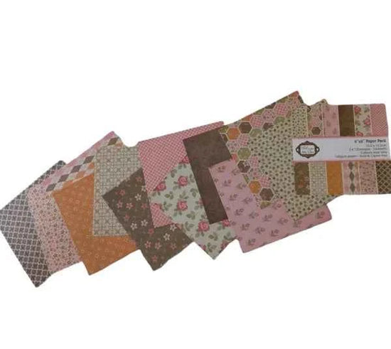 Dessinpapier 15x15 cm | Roze-bruin