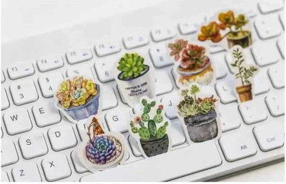 Stickerdoosje | Vetplanten en cactussen in pot