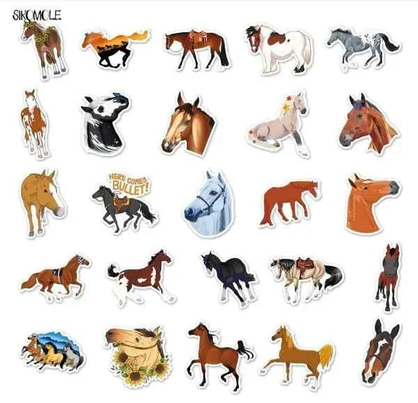 Paardenstickers | Wit | Voor Kinderen