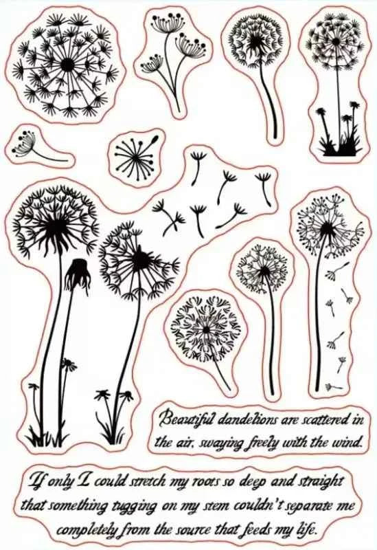 Siliconen Clear Stempels | Paardenbloemen