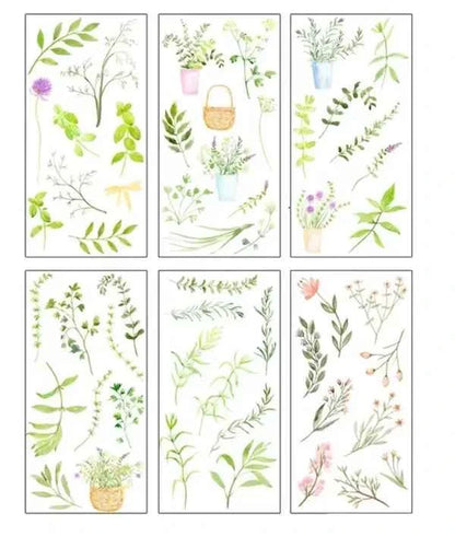 6 vellen washistickers | Ragfijne Takjes en Bloemetjes