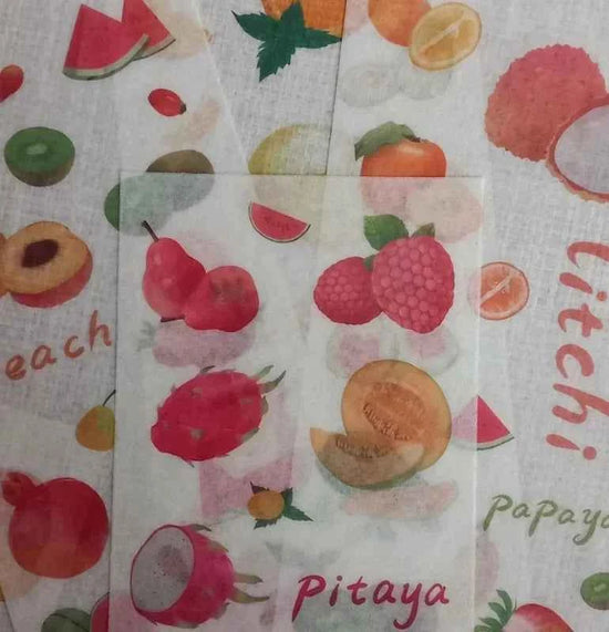 6 vellen washistickers | Fruitstickers