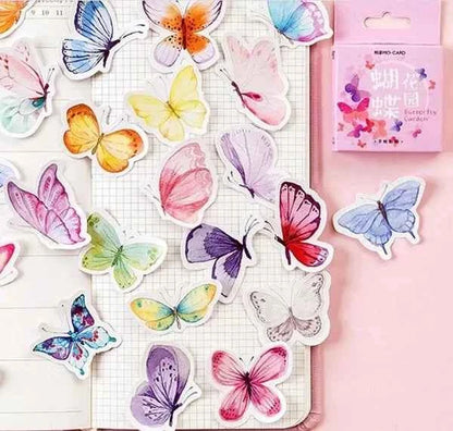 Stickerdoosje | Vlinderstickers | Zachte pasteltinten