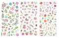 3 vellen washistickers | Kleine Bloemetjes
