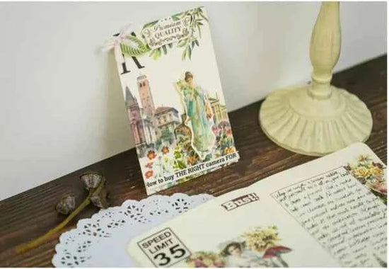 Grote Washistickers | Vrouwen en Rozen | Vintage