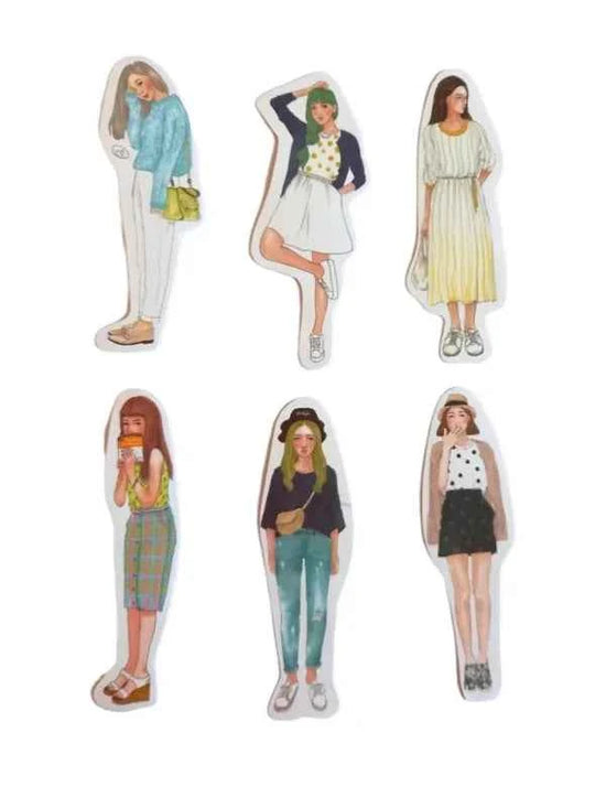 Vrouwenstickers | 6 stuks | Mode