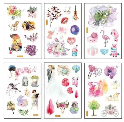 6 vellen washistickers | Huwelijk