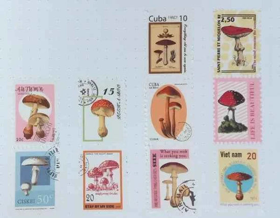 Washitape | Paddenstoelen | Postzegelvorm