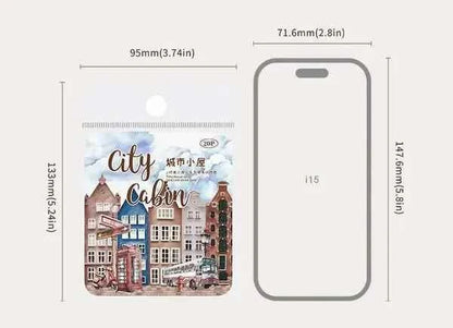 Kartonnen stickers | Naar de stad