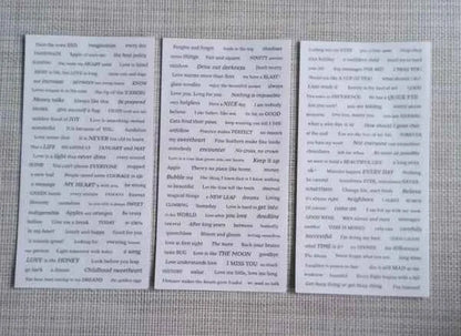 Tekststickers | Wit met zwart | Washi