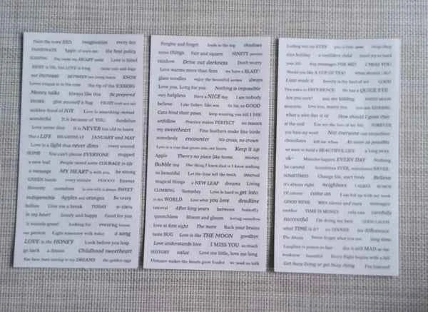 Tekststickers | Wit met zwart | Washi