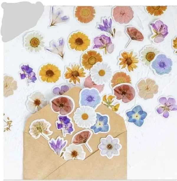 Stickerdoosje | Gekleurde bloemenstickers
