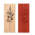 Houten stempel | Bladstengel 1 | 6,5 x 2,5 cm