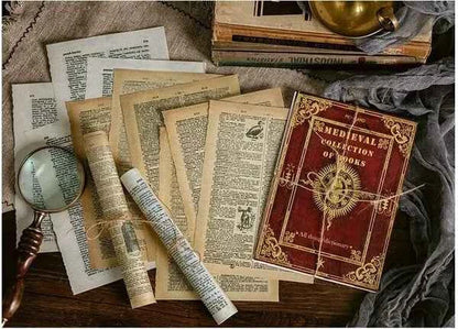 Hobbypapier Woordenboek | 10 vellen vergeeld papier