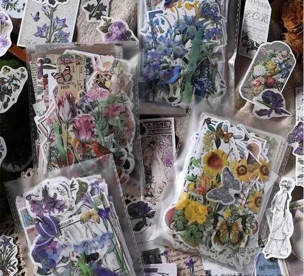 200-delig papier- en stickerset | Roze kleuren