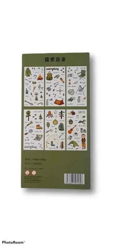 6 vellen washistickers | Vakantie en Kamperen