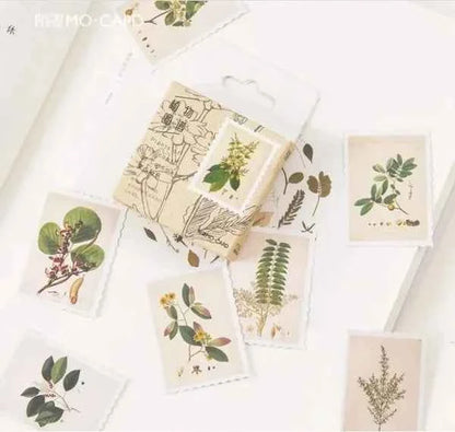 Stickerdoosje | Planten stickers | Postzegelvorm