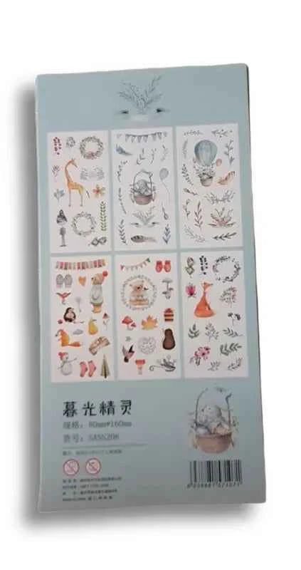 6 vellen washistickers | Lieve Stickers | Pasteltinten