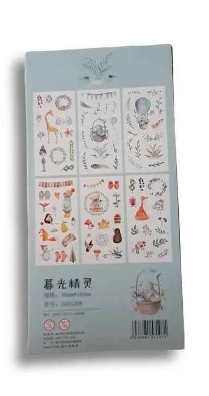 6 vellen washistickers | Lieve Stickers | Pasteltinten