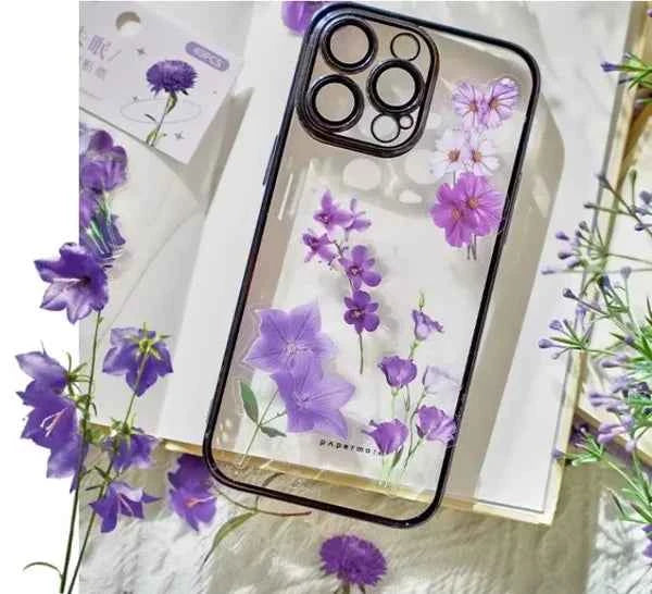 PET-stickers | Paarse bloemen