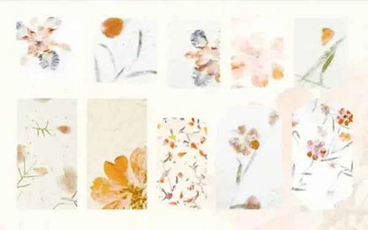 Doosje papier | Bloemen in rode tinten