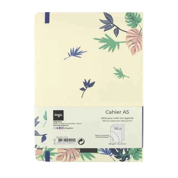 Bullet journal | Mintgroen met bladeren | 100 grams papier