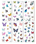 6 vellen washistickers | Vlinders 2