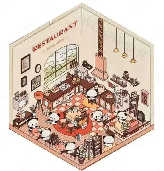 3D- Scene stickers | Restaurant
