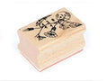 Houten stempel | Bloem met Poststempel | 4 x 3 cm