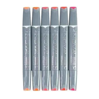 Twin Markers | Roodtinten | 6 stuks