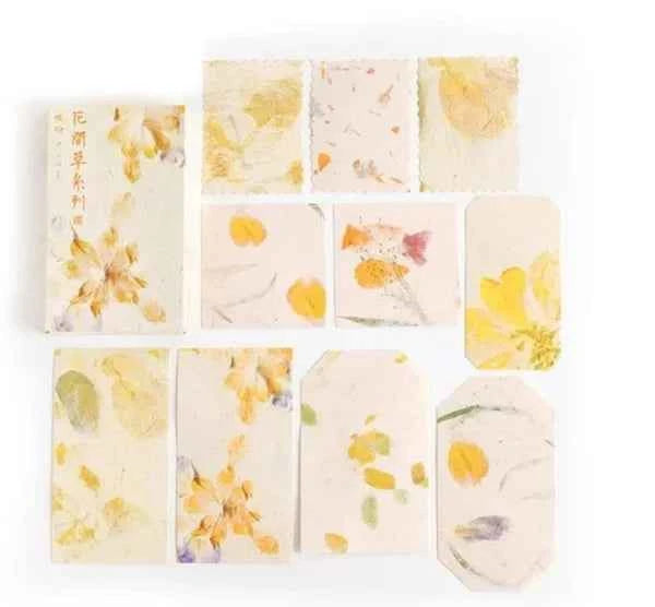 Doosje papier | Bloemen in gele tinten