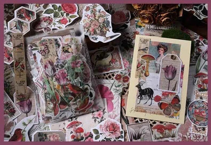200-delig papier- en stickerset | Roze kleuren